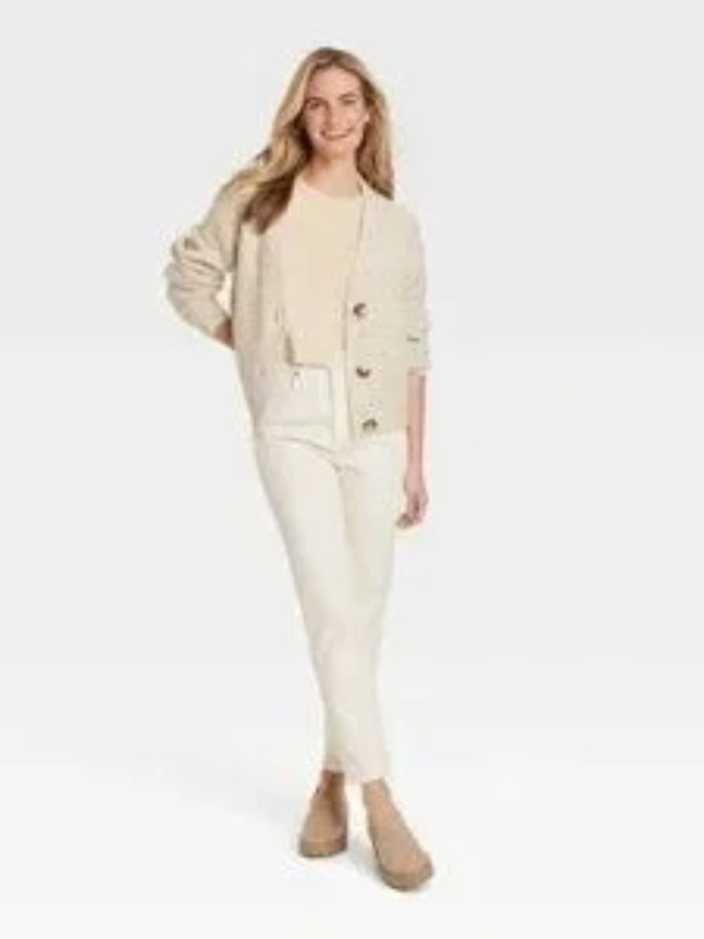 High-Rise 90s Slim Jeans, Women's Comfort Stretch Beige/Cream, Size 12R